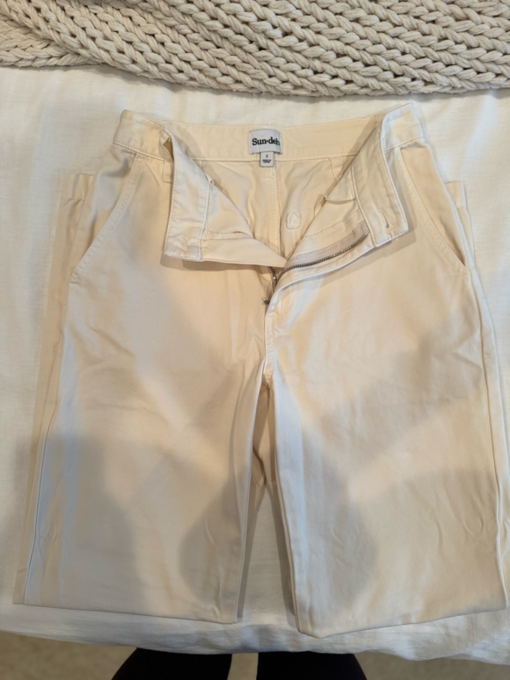 Aritzia Light Cream High Waisted Pant